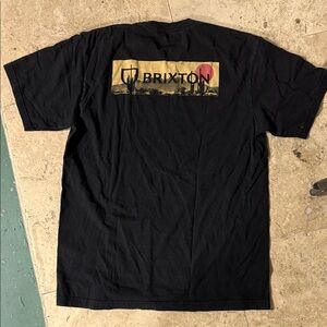 Brixton Black Tee with Desert Graphic
